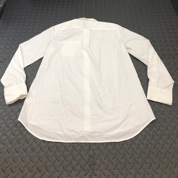 Lis Lareida Button Down Shirt Sz 40 White Sea Island Cotton David John Anderson - Picture 9 of 10